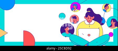 Personnel doing job interview flat vector concept operation hand drawn illustration Stock Vector