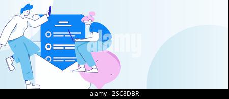 Personnel doing job interview flat vector concept operation hand drawn illustration Stock Vector