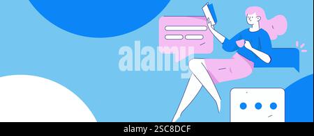 Personnel doing job interview flat vector concept operation hand drawn illustration Stock Vector