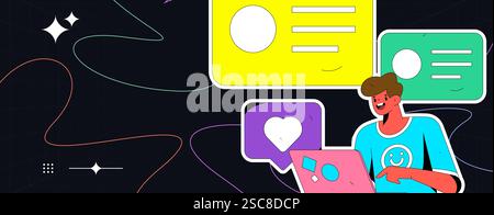 Personnel doing job interview flat vector concept operation hand drawn illustration Stock Vector
