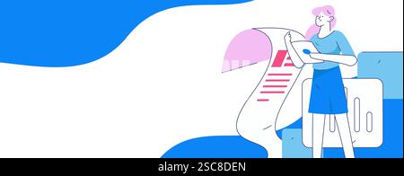 Personnel doing job interview flat vector concept operation hand drawn illustration Stock Vector