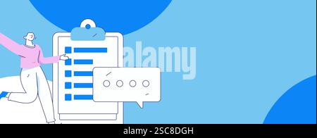 Personnel doing job interview flat vector concept operation hand drawn illustration Stock Vector