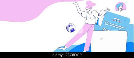 Personnel doing job interview flat vector concept operation hand drawn illustration Stock Vector