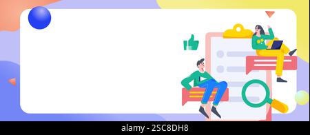 Personnel doing job interview flat vector concept operation hand drawn illustration Stock Vector