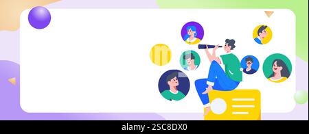 Personnel doing job interview flat vector concept operation hand drawn illustration Stock Vector
