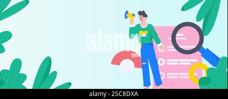 Personnel doing job interview flat vector concept operation hand drawn illustration Stock Vector