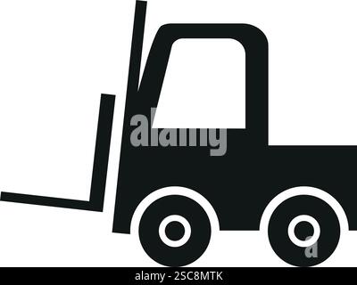 Forklift truck sign. Transport icon signs and symbols. Stock Vector