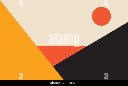 Simple Mountain Art Background Modern Design Suitable For Poster Stock Vector