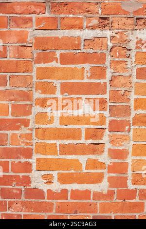 Reddish brick wall with the outline of a bricked-up window, bricks, background, Germany, Europe Stock Photo