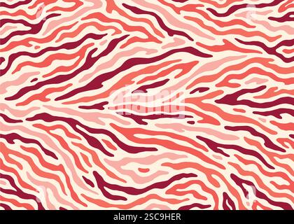 Abstract Zebra pattern design, vector illustration background. wildlife fur skin design illustration. Stock Vector