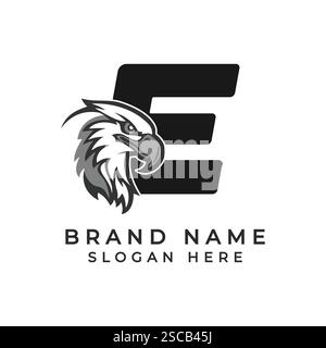 Letter D logo icon with falcon head design symbol template Stock Vector ...