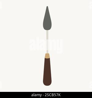 Palette knife painting tool vector graphics design. Stock Vector