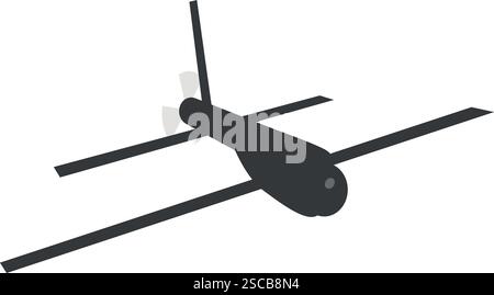 Unmanned modern military drone vector design. Security signs and symbols. Stock Vector