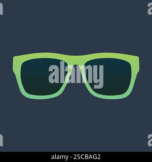 Eyeglass spectacles vector design. Dark gray background. Stock Vector