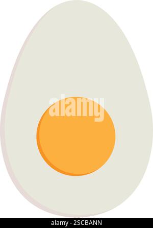 Boiled egg sliced vector isolated on white background. Stock Vector