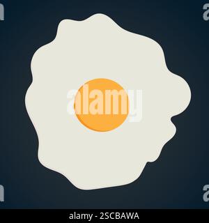 Fried egg vector. Food signs and symbols. Stock Vector