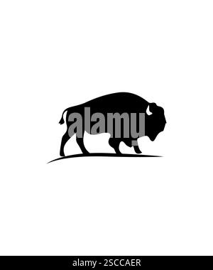animal livestock cattle buffalo strong head curve horned modern minimal ...