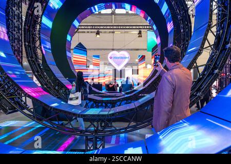 ISE 2025 (Integrated Systems Europe). LG logo during ISE 2025 in Gran ...