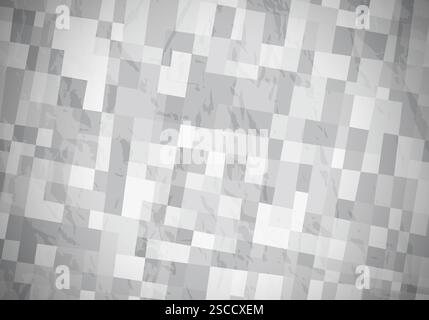 Abstract textured background with grey rectangles. Beautiful futuristic dynamic geometric pattern design. Vector illustration Stock Vector