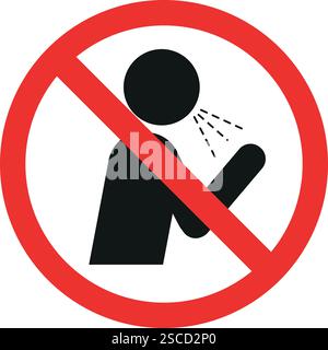 No sneeze sign or Do not cough vector. Health Signs and Symbols. Stock Vector