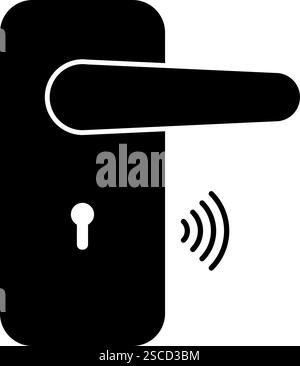 Digital door Lock sign. Security signs and symbols. Stock Vector