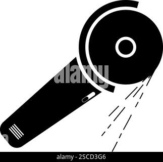 Angle grinder icon sign. Construction tools and utilities. Stock Vector