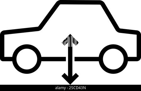 Car air suspension icon. Warning signs and symbols. Stock Vector
