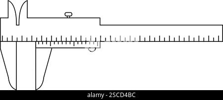 Caliper icon. Construction tool signs and symbols. Stock Vector