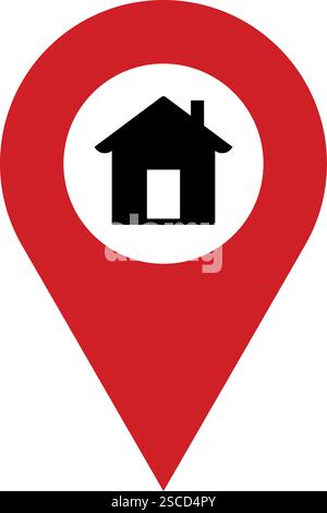 House location icon sign. Travel signs and symbols. Stock Vector