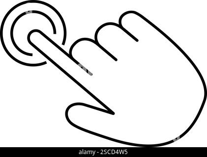 Touch screen icon sign. Mobile signs and symbols. Stock Vector