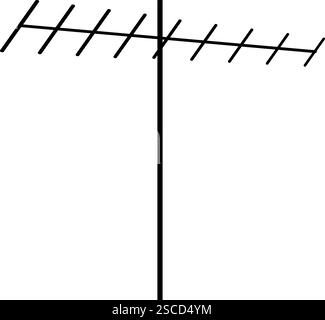Television antenna sign or Tv signal symbol. Communication signs and symbols. Stock Vector