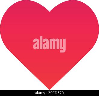 Heart shape gradient icon. Love symbol. Stock Vector