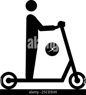 Electric scooter icon sign. Eco transport signs and symbols. Stock Vector