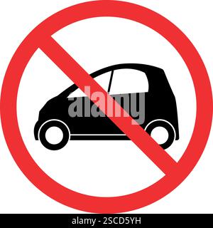 No car parking sign. Forbidden signs and symbols. Stock Vector