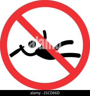 Alcohol prohibition sign. Drunk man not allowed. Forbidden signs and symbols. Stock Vector
