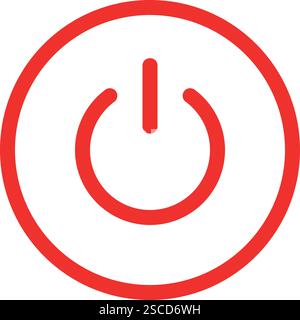 Flash light symbol or Power button icon. Stock Vector