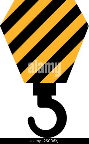Cargo crane wire rope icon. Industrial signs and symbols. Stock Vector