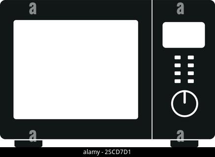 Microwave oven icon. Kitchen appliances. Stock Vector
