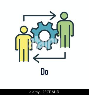 Do Concept for Plan Do Check Act for Business Strategy Continuous Improvement PDCA Stock Vector