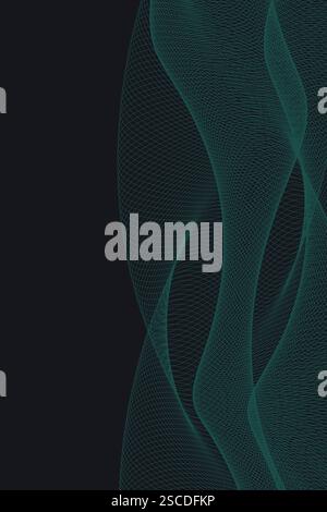 Dynamic wavy lines creating visual depth and interest Stock Photo