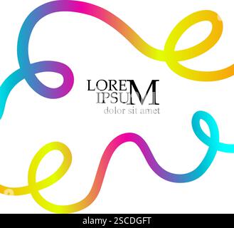 Text background with gradient line. hand drawing. Not AI, Vector illustration Stock Vector