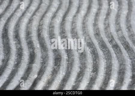 Closeup corrugated metal sheet background Stock Photo