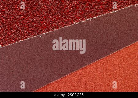 sandpaper for metal processing close up, different sandpaper for coarse or fine processing of materials Stock Photo