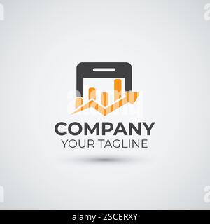 data techno apps logo design icon template Stock Vector