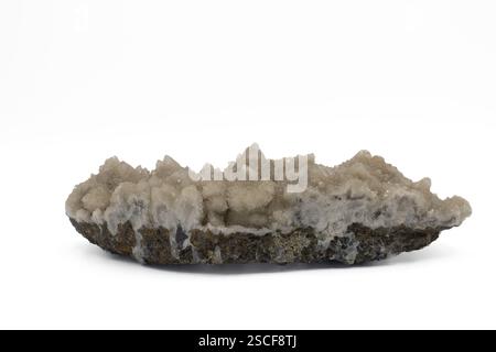 Quarz crystal isolated on white background Stock Photo