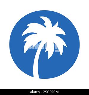 Initial Palm Tree On Letter O Stock Vector