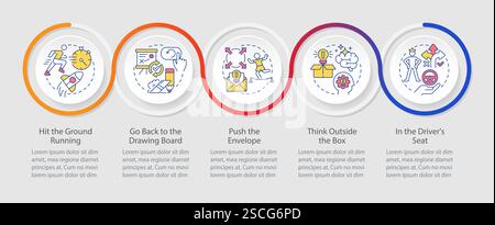 Business planning infographics circles sequence Stock Vector