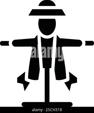 Scarecrow Vector Icon Design Illustration Stock Vector