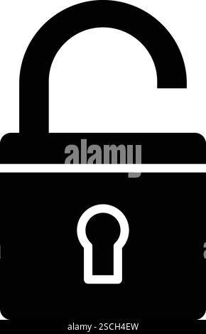 Unlocked Vector Icon Design Illustration Stock Vector
