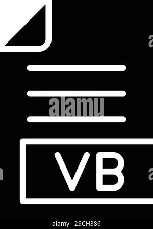 VB Vector Icon Design Illustration Stock Vector
